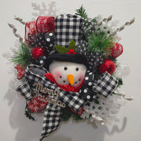 HKM-695955 Wooden Christmas Hanging Garland Wreath for Door Decoration