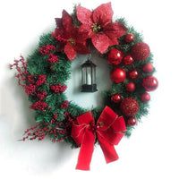 HKM-695955 Wooden Christmas Hanging Garland Wreath for Door Decoration