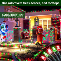 HKM-696019 1500 LED 470FT Outdoor Christmas String Lights with 12 Modes and Timer, Waterproof Red & Green Lights for Holiday Decoration