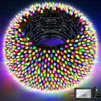 HKM-696019 1500 LED 470FT Outdoor Christmas String Lights with 12 Modes and Timer, Waterproof Red & Green Lights for Holiday Decoration