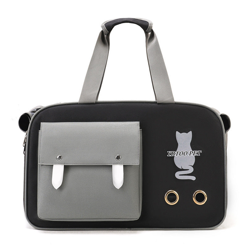 HKM-696019 Portable Large Capacity Breathable Pet Bag in Solid Colors