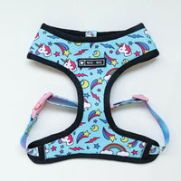 HKM-696019 Unicorn Pattern Breathable Mesh Chest Strap with Traction Rope for Pets