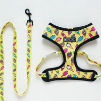 HKM-696019 Unicorn Pattern Breathable Mesh Chest Strap with Traction Rope for Pets