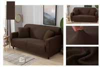 HKM-696211 Stretch Waterproof Sofa Cover with Pillowcases - High-Density Fabric, Elastic Fit for All Sofa Types