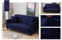 HKM-696211 Stretch Waterproof Sofa Cover with Pillowcases - High-Density Fabric, Elastic Fit for All Sofa Types