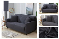 HKM-696211 Stretch Waterproof Sofa Cover with Pillowcases - High-Density Fabric, Elastic Fit for All Sofa Types