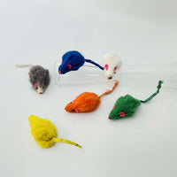 HKM-696275 Funny Plush Mouse Cat Puzzle Toy - 5cm Decompression Plaything for Cats