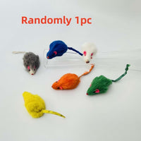 HKM-696275 Funny Plush Mouse Cat Puzzle Toy - 5cm Decompression Plaything for Cats