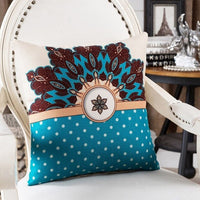 HKM-696275 Tropical Bird Print Linen Pillow Case for Living Spaces - 45cm x 45cm