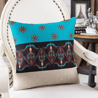 HKM-696275 Tropical Bird Print Linen Pillow Case for Living Spaces - 45cm x 45cm