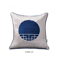 HKM-696787 Chinese Blue Ink Painting Pillow Cover - Multiple Patterns Available, 30x50CM & 45x45CM