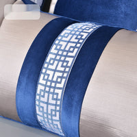HKM-696787 Chinese Blue Ink Painting Pillow Cover - Multiple Patterns Available, 30x50CM & 45x45CM