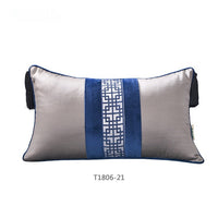 HKM-696787 Chinese Blue Ink Painting Pillow Cover - Multiple Patterns Available, 30x50CM & 45x45CM