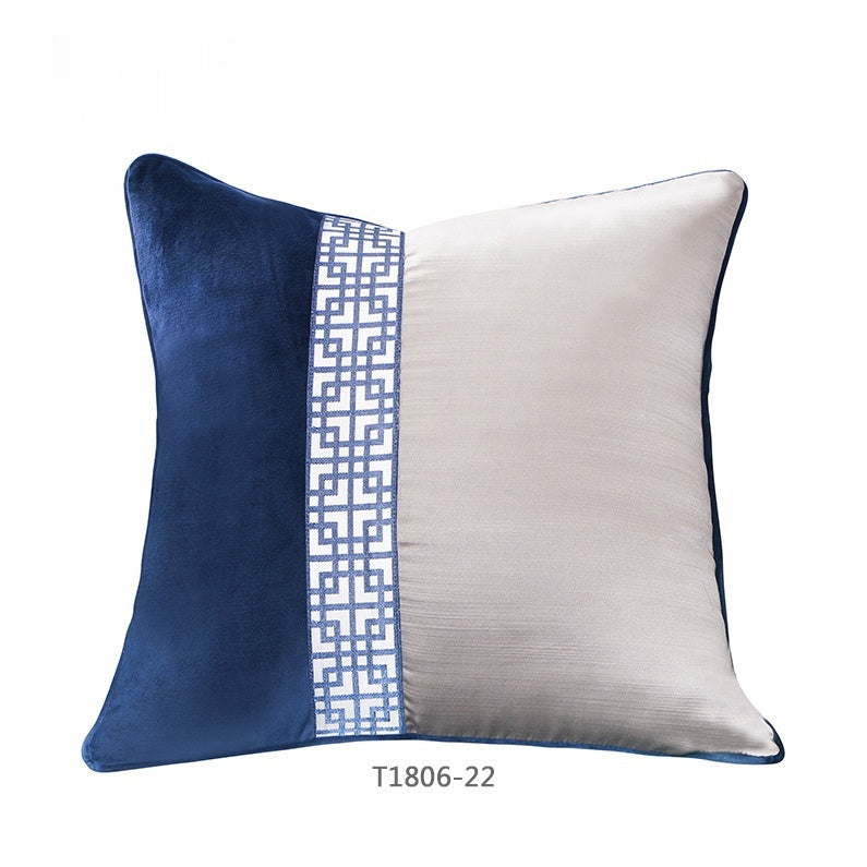 HKM-696787 Chinese Blue Ink Painting Pillow Cover - Multiple Patterns Available, 30x50CM & 45x45CM