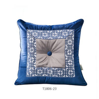 HKM-696787 Chinese Blue Ink Painting Pillow Cover - Multiple Patterns Available, 30x50CM & 45x45CM
