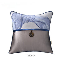 HKM-696787 Chinese Blue Ink Painting Pillow Cover - Multiple Patterns Available, 30x50CM & 45x45CM