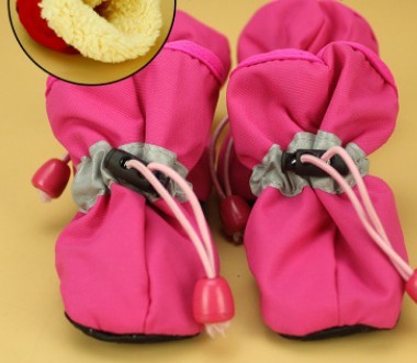 HKM-696979 Soft Bottom Anti-Skid Warm Boots for Small to Medium Dogs - Plus Velvet Options Available