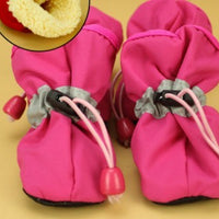 HKM-696979 Soft Bottom Anti-Skid Warm Boots for Small to Medium Dogs - Plus Velvet Options Available