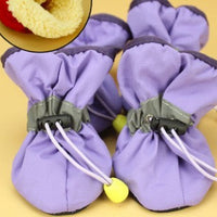 HKM-696979 Soft Bottom Anti-Skid Warm Boots for Small to Medium Dogs - Plus Velvet Options Available