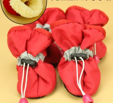 HKM-696979 Soft Bottom Anti-Skid Warm Boots for Small to Medium Dogs - Plus Velvet Options Available