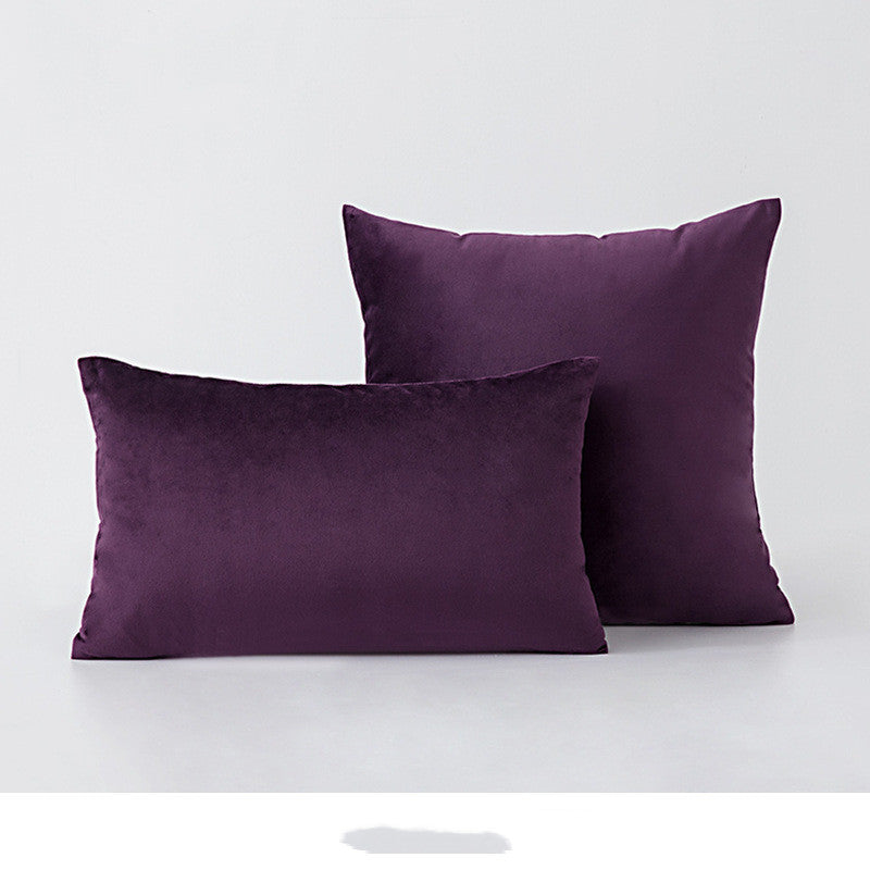 HKM-697043 Nordic Velvet Cushion Cover with PP Cotton Filling - Stylish Waist Support Pillow