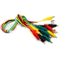 HKM-697171 Crocodile Clamp Test Lines - 5 Color Bundle, 35mm & 45mm Clips, PVC Casing, 10 Wires Total