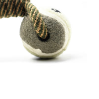 HKM-697171 Durable Cotton Rope Dumbbell and Tennis Ball Chew Toy for Pets - Teeth Cleaning and Chewing Satisfaction