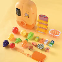 HKM-697235 Kids Play Kitchen Set with Electric Appliances - Microwave, Washing Machine, and More, Suitable for Ages 3+