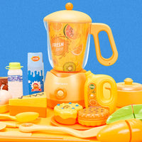 HKM-697235 Kids Play Kitchen Set with Electric Appliances - Microwave, Washing Machine, and More, Suitable for Ages 3+