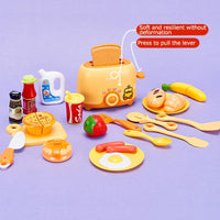 HKM-697235 Kids Play Kitchen Set with Electric Appliances - Microwave, Washing Machine, and More, Suitable for Ages 3+