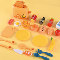 HKM-697235 Kids Play Kitchen Set with Electric Appliances - Microwave, Washing Machine, and More, Suitable for Ages 3+