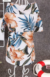 HKM-697299 Hawaiian-Style Dog Shirt in Cotton Fabric - Sizes XS to XXL