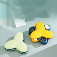 HKM-697427 Interactive Dog Feeding Toy - Whirlwind Educational Slow Food Plate, 24.5cm, Yellow/Blue, Green