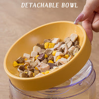 HKM-697491 Anti-Tipping Double Dog and Cat Food Bowl - Complete Automatic Feeding, Available in Multiple Colors