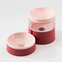 HKM-697491 Anti-Tipping Double Dog and Cat Food Bowl - Complete Automatic Feeding, Available in Multiple Colors
