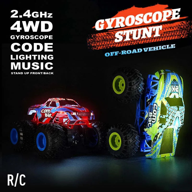 HKM-697555 2.4GHz Remote Control Gyroscope Stunt Car - 1:16 Scale Off-Road Vehicle for Indoor and Outdoor Fun