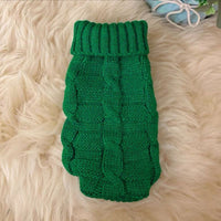 HKM-697555 Knitted Cat Sweater for Autumn/Winter - Cute & Cozy Pet Clothing in Various Colors and Sizes