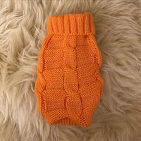 HKM-697555 Knitted Cat Sweater for Autumn/Winter - Cute & Cozy Pet Clothing in Various Colors and Sizes