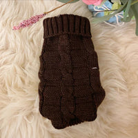 HKM-697555 Knitted Cat Sweater for Autumn/Winter - Cute & Cozy Pet Clothing in Various Colors and Sizes