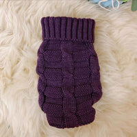 HKM-697555 Knitted Cat Sweater for Autumn/Winter - Cute & Cozy Pet Clothing in Various Colors and Sizes