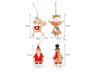 HKM-697747 Wooden Christmas Angel Decorations - Rustic Home Decor Pendants in 3 Designs