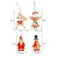 HKM-697747 Wooden Christmas Angel Decorations - Rustic Home Decor Pendants in 3 Designs