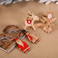 HKM-697747 Wooden Christmas Angel Decorations - Rustic Home Decor Pendants in 3 Designs