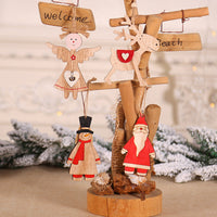 HKM-697747 Wooden Christmas Angel Decorations - Rustic Home Decor Pendants in 3 Designs