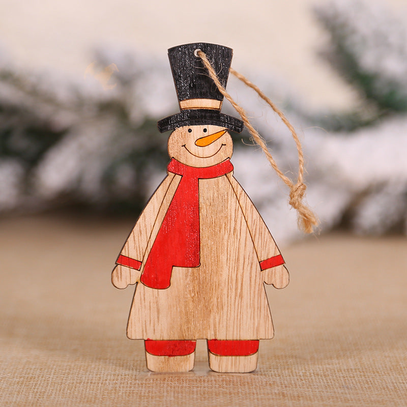 HKM-697747 Wooden Christmas Angel Decorations - Rustic Home Decor Pendants in 3 Designs