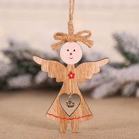 HKM-697747 Wooden Christmas Angel Decorations - Rustic Home Decor Pendants in 3 Designs