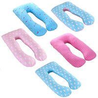 HKM-697811 Comfortable Sleeping Support Body Pillow for Pregnant Women - Natural Cotton, Removable Fill, Various Designs