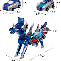 HKM-697939 Collision Transforming Dinosaur Car Toy for Ages 5 and Up - 2-in-1 Robot and Car Design