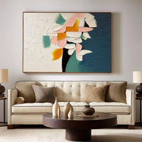 HKM-698067 Handmade 3D Oil Painting Canvas Wall Art - Modern Floral Abstract for Home Decor