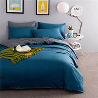 HKM-698131 Cotton Two-Piece Plain Sheet Cover Set for 1.8m Bed - Modern Twill Design
